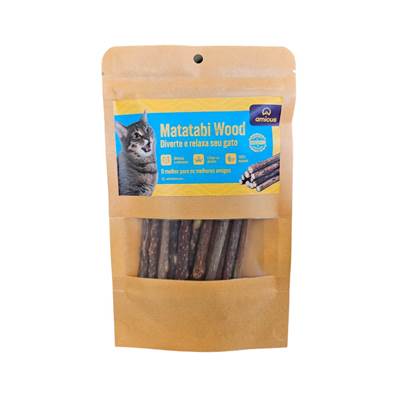 Matatabi Wood Amicus para Gatos 4 unidades