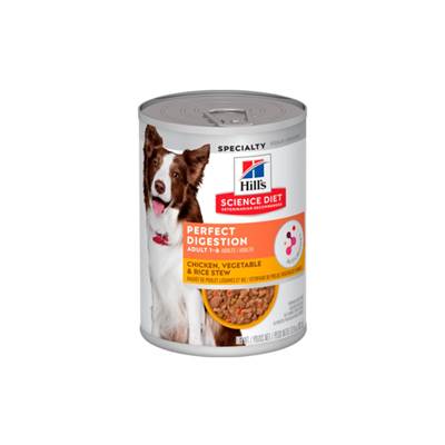 Ração Úmida Hill's Science Diet Digestão Perfeita para Cães Adultos Sabor Frango e Vegetais 363g
