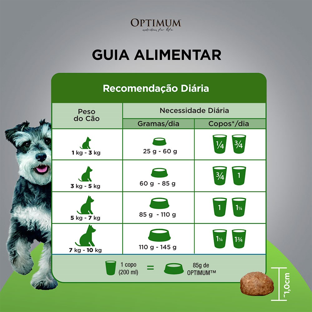 Ração Optimum para Cães Adultos de Raças Pequenas e Minis sabor Frango e Arroz