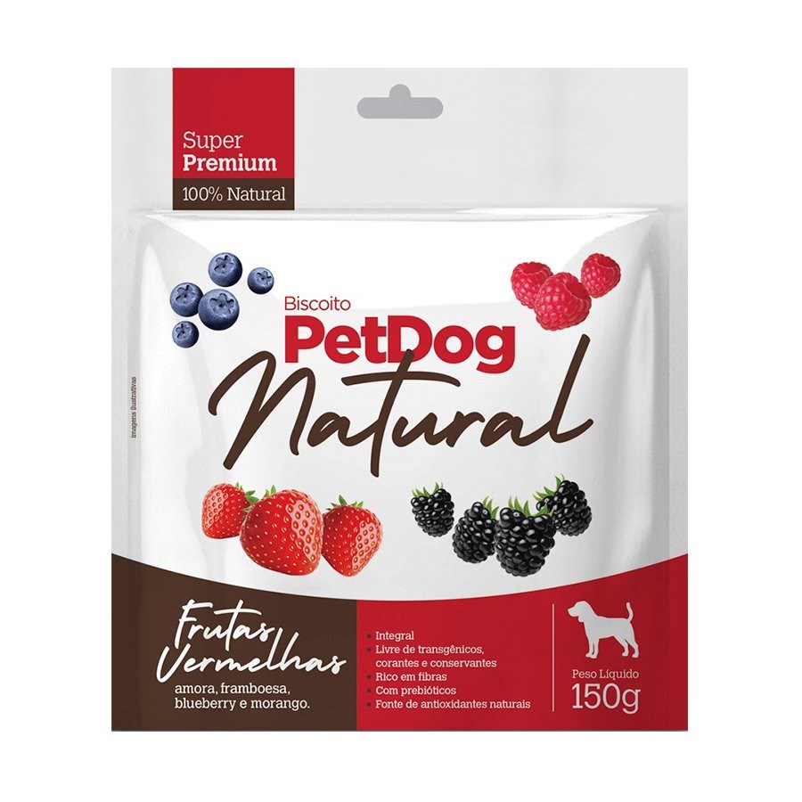 Biscoito Petdog para Cães Frutas Vermelhas