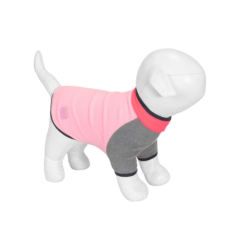 Casaco Urban Fleece com Gola Rosa para Cães e Gatos