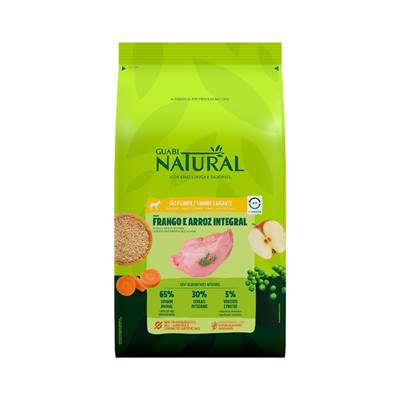 Ração Guabi Natural para Cães Filhotes Porte Grande sabor Frango & Arroz Integral