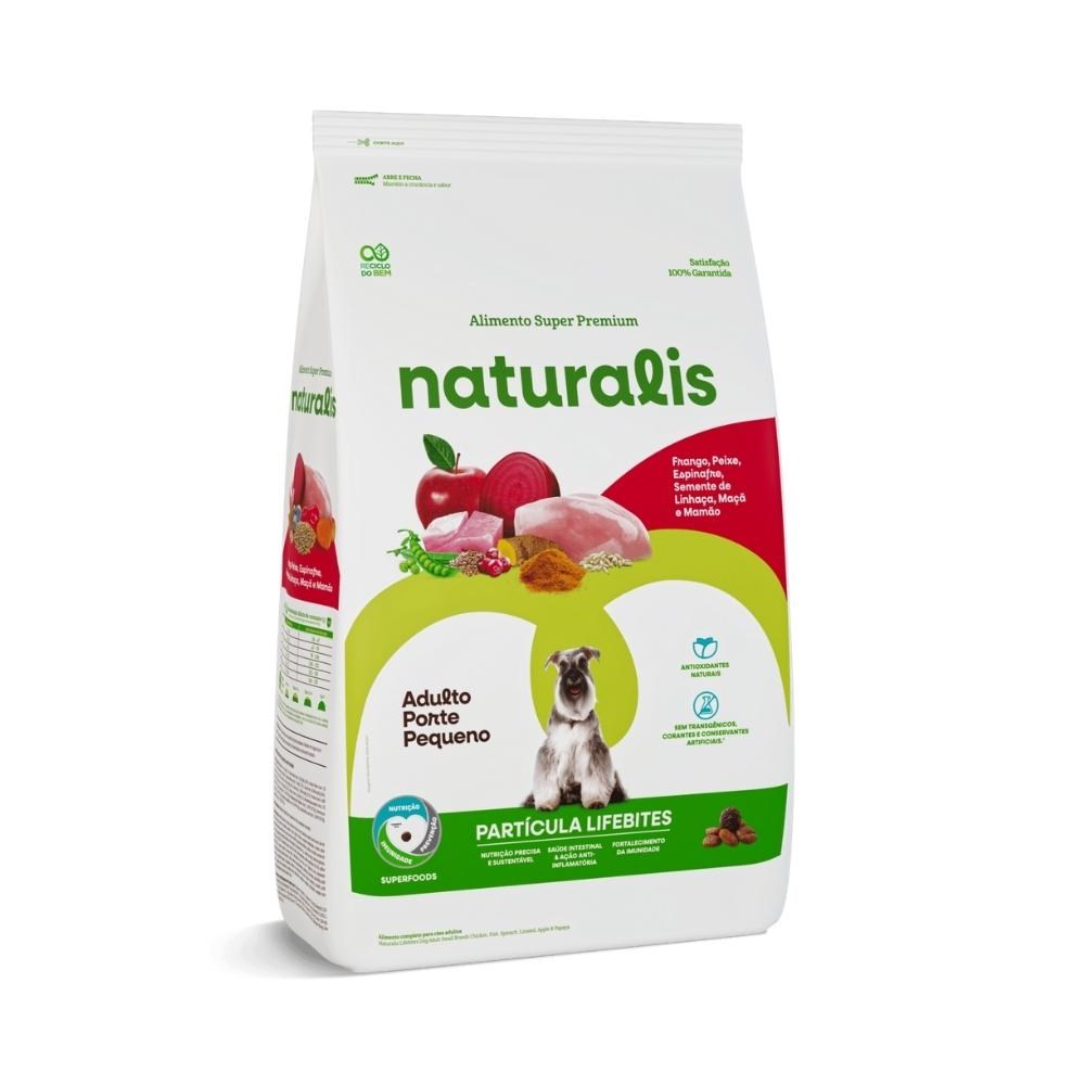 Ração Seca Naturalis Lifebites sabor Frango, Peixe, Espinafre,Semente de Linhaça Maçã e Mamão para Cães de Porte Pequeno