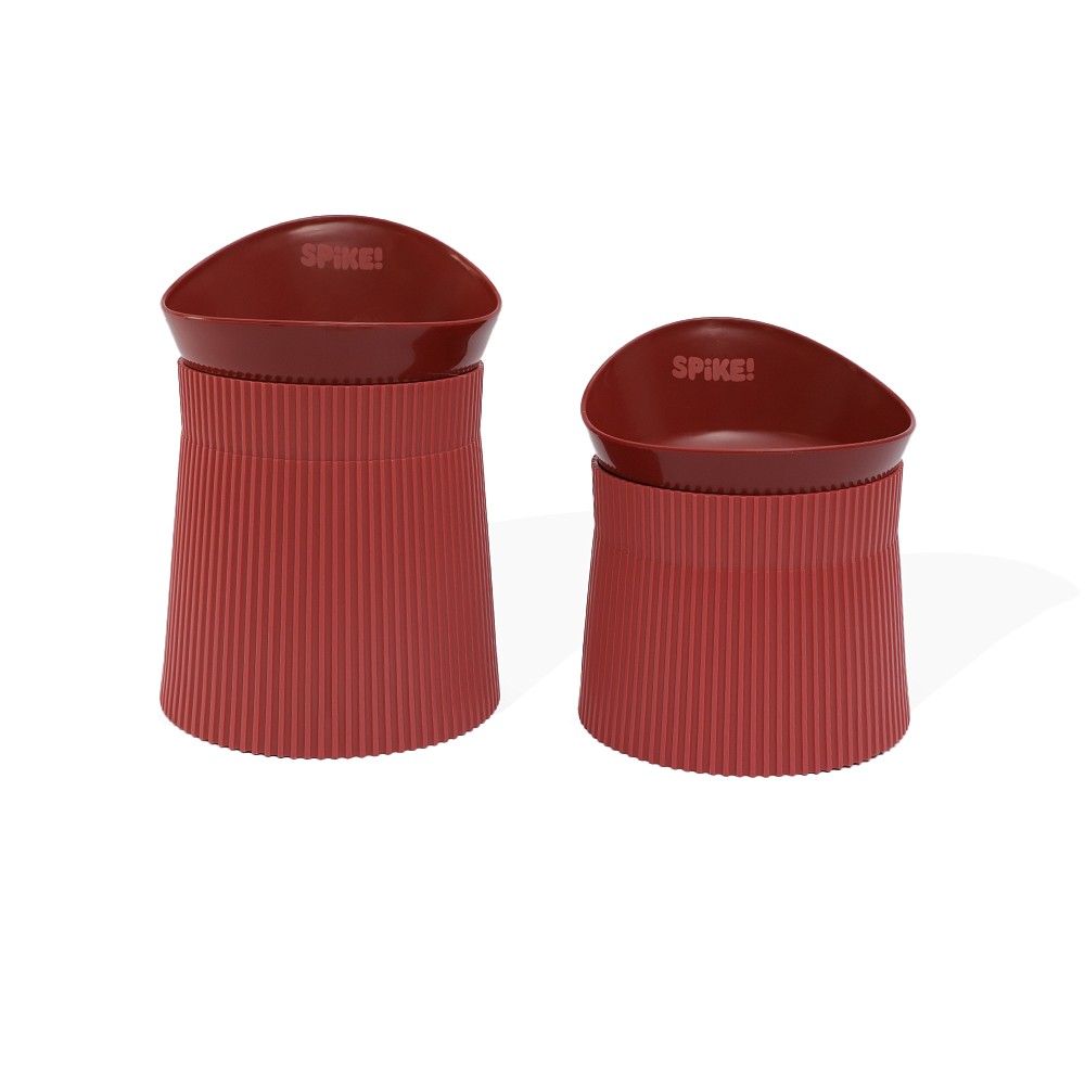 Comedouro Ergonômico Spike Vermelho para Cães