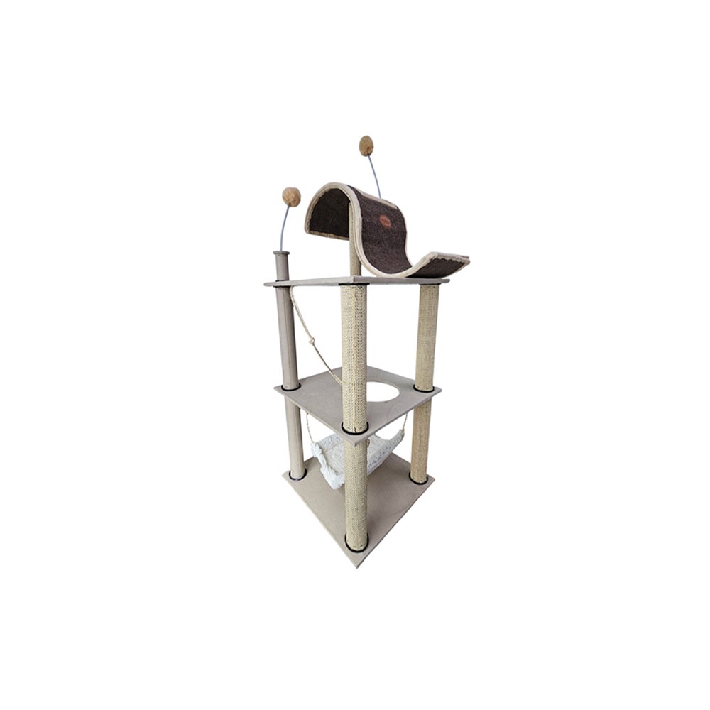 Arranhador São Benedito Torre Wave Bege para Gatos