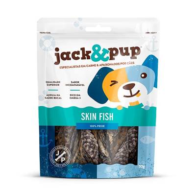 Petisco Jack&Pup Skin Fish para Cães 