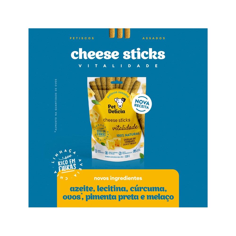 Petisco Pet Delícia Cheese Sticks