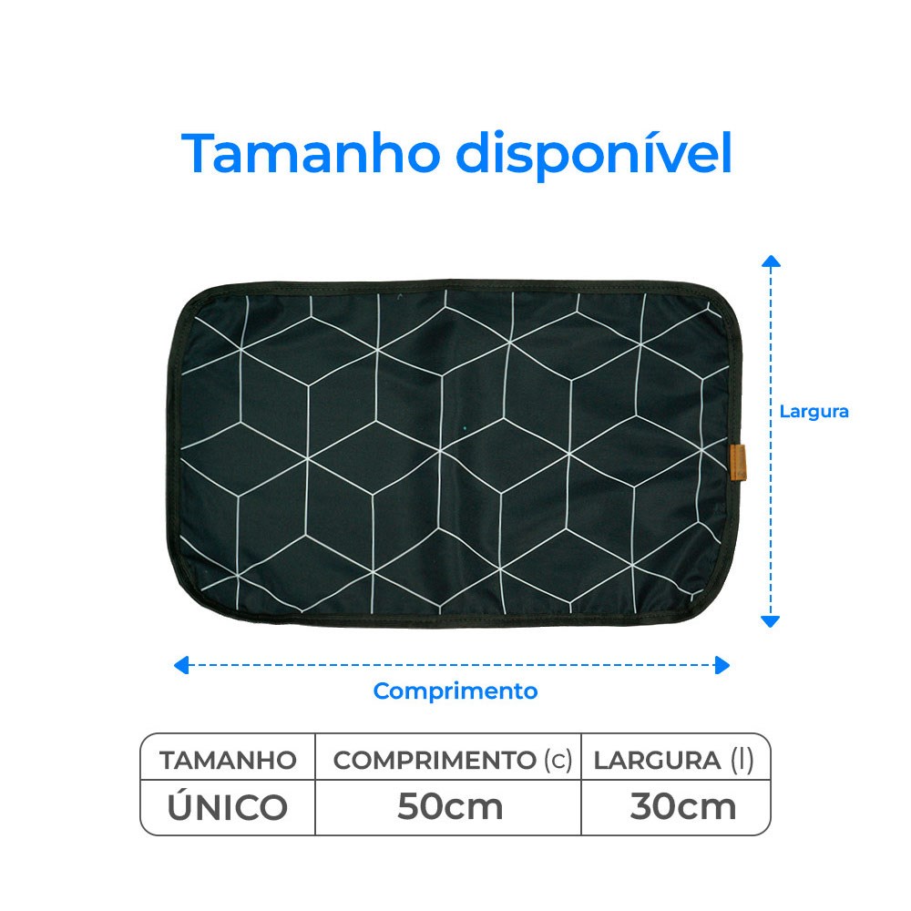 Jogo Americano Mabuu Pet Linhas Geométricas Preta para Cães e Gatos