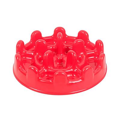 Comedouro Lento e Funcional Pet Games PetFit Vermelho para Cães e Gatos P
