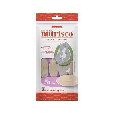 Snack Nutrisco Cremoso para Gatos sabor Atum e Salmão 56g