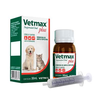 Vermífugo Vetmax Plus Suspensão Oral 30ml