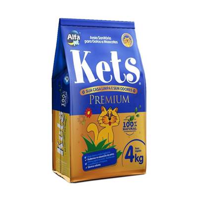Areia Higiênica Kets Premium para Gatos