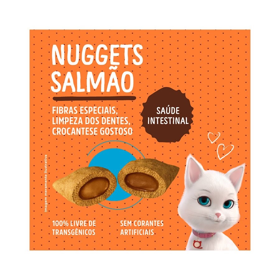 Snacks Nuggets Quatree Saúde Intestinal para Gatos