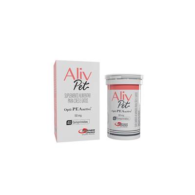 Suplemento Aliv Pet 50mg para Cães e Gatos com 40 Comprimidos 50mg
