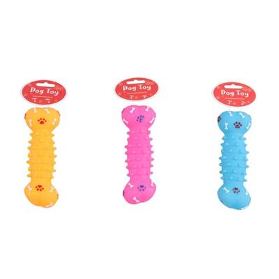 Brinquedo Pawspals Dog Toy Vinil Osso Espinhoso para Cães - Cores Sortidas U