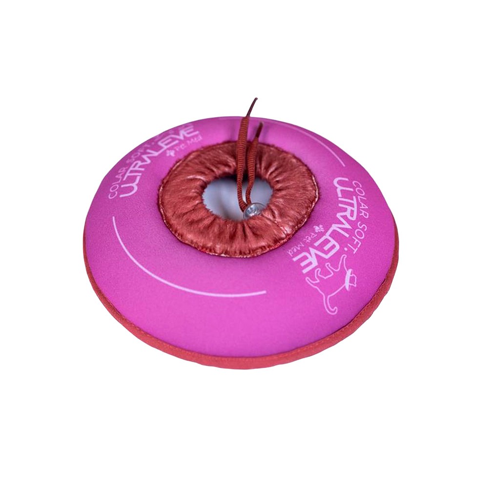 Colar Elisabetano Pet Med Ultraleve Soft Rosa e Bordô para Gatos