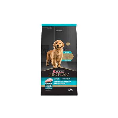 Ração Proplan Desenvolvimento Excepcional para Cães Filhotes de Porte Médio 2,5kg