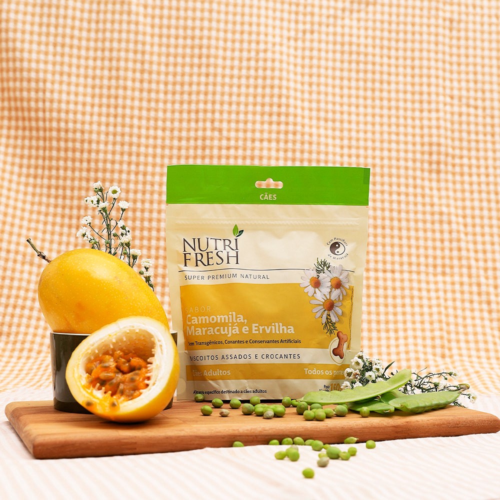 Biscoito Nutrifresh Natural Sabor Camomila, Maracujá e Ervilha