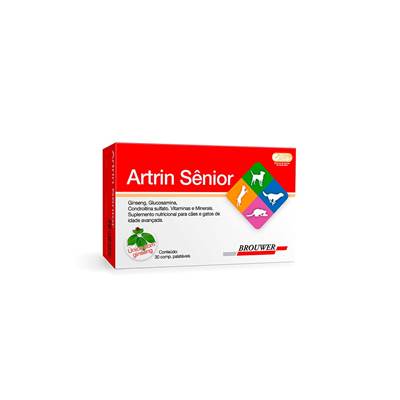 Suplemento Nutricional Artrin Sênior para Cães e Gatos 30 comprimidos