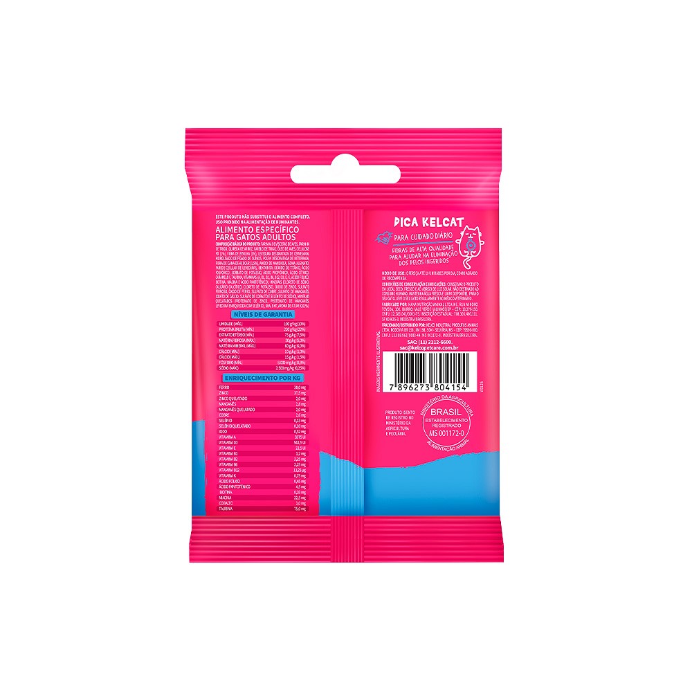 Snack Kelcat para Gatos Adultos e Filhotes Sabor Atum