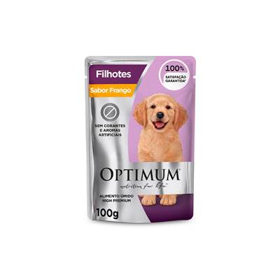 Ração Optimum Sachê para Cães Filhotes Sabor Frango 100g