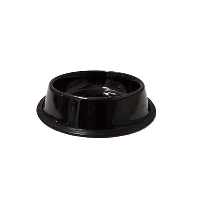 Comedouro The Pets Metálico Inox Preto para Cães e Gatos 240ml