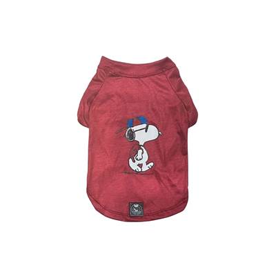 Camiseta Zooz Pets Snoopy Acadêmico Vinho para Cães GG