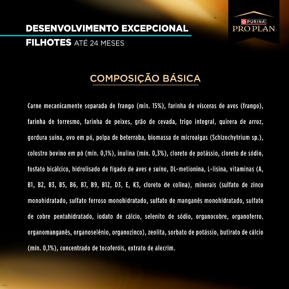 Ração Pro Plan Desenvolvimento Excepcional para Cães Filhotes de Porte Grande sabor Frango
