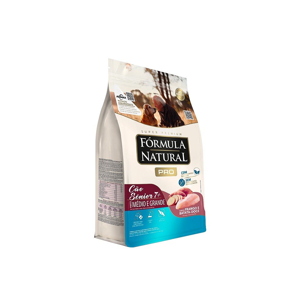 Ração Fórmula Natural Pró para Cães Sênior de Porte Médio e Grande Sabor Frango e Arroz Integral