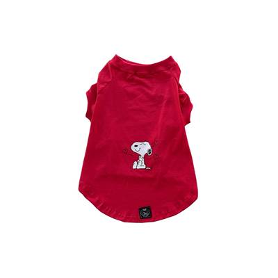 Camiseta Snoopy Love Vermelha para Cães GG