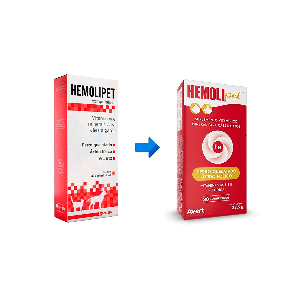 Suplemento Vitamínico Hemolipet Comprimidos para Cães e Gatos