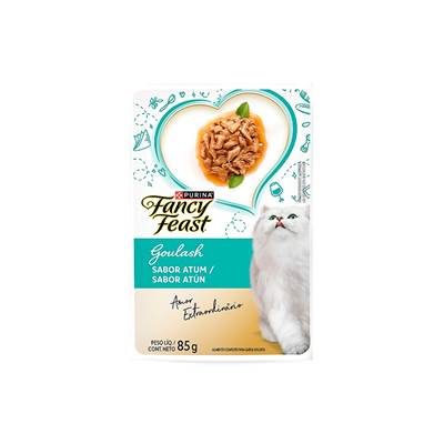 Ração Fancy Feast Sachê para Gatos Adultos sabor Goulash Atum 85g