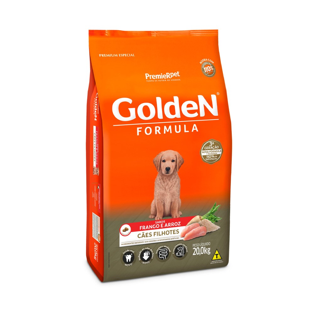 Ração Golden Fórmula para Cães Filhotes sabor Frango & Arroz