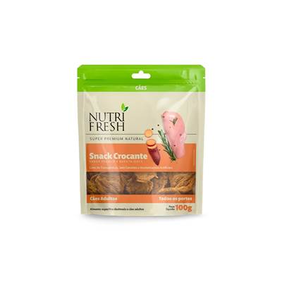 Snack Crocante Nutrifresh Sabor Frango e Batata Doce para Cães Adultos 100g