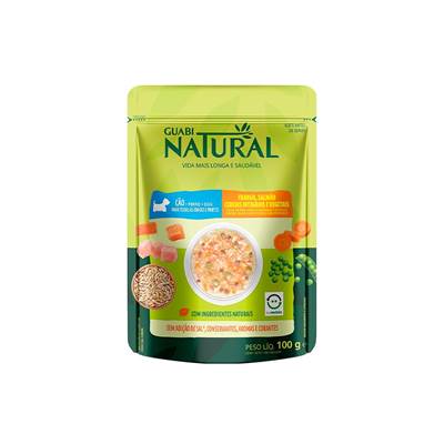 Ração Guabi Natural Sachê para Cães Adultos sabor Salmão & Frango 100g