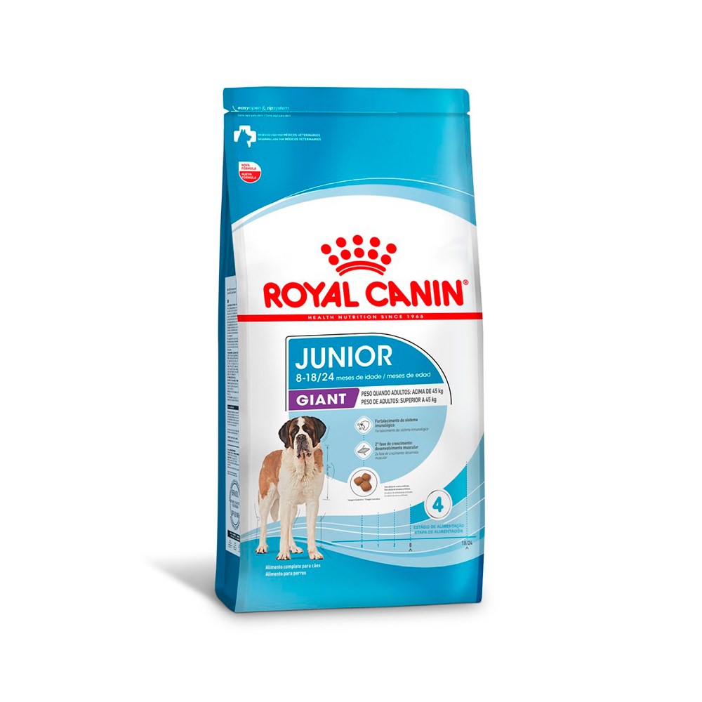 Ração Seca Royal Canin Giant Puppy para Cães Gigantes Filhotes de 8 a 18/24 Meses de Idade