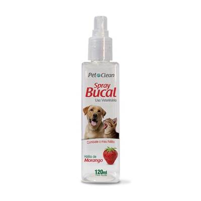 Spray Bucal Pet Clean Morango para Cães e Gatos