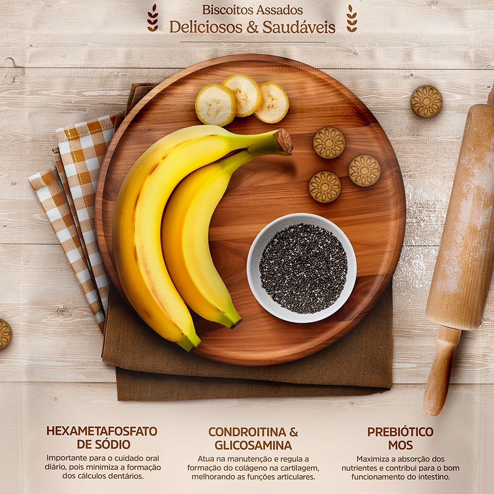 Biscoito Special Dog Ultralife para Cães Adultos Sabor Banana e Chia