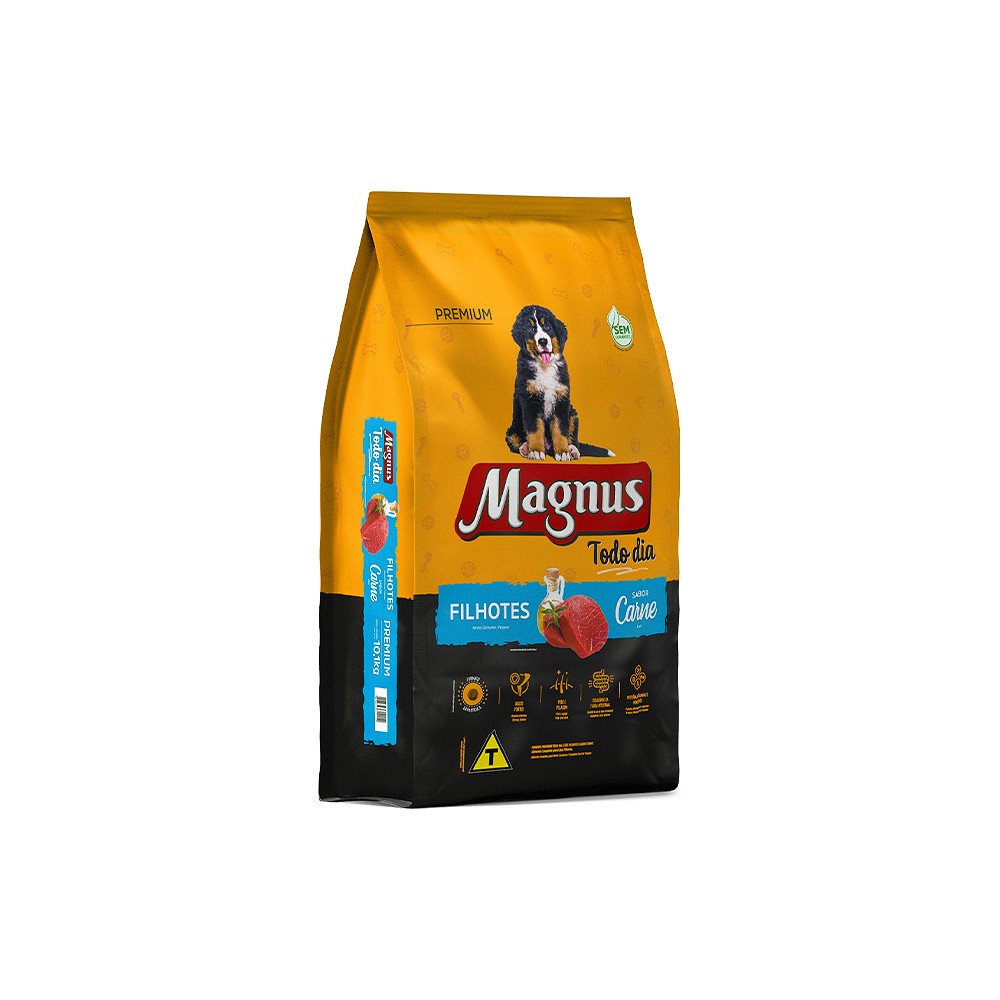 Ração Magnus Todo Dia para Cães Filhotes sabor Carne