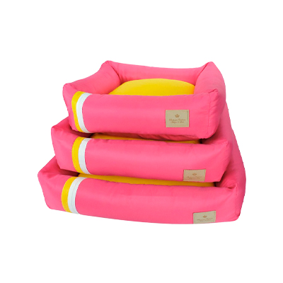 Cama Bonito pra Cachorro Listra Pink para Cães e Gatos M