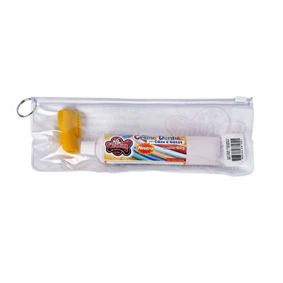 Conjunto de Higiene Dental Cat Dog para Cães e Gatos Sabor Neutro - Cores Sortidas 1 unidade