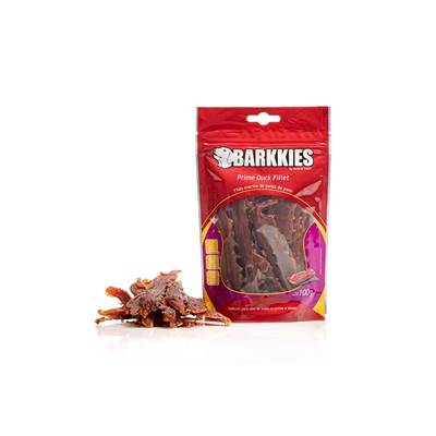 Snack Barkkies Prime Filé de Pato para Cães 100g