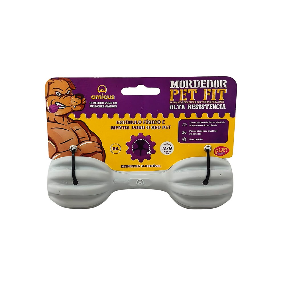 Brinquedo Amicus Fun Toys Pet Fit Cinza para Cães