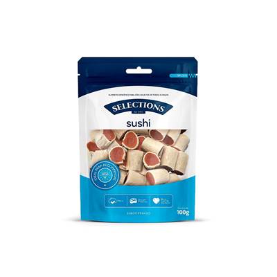 Snack Desidratado Sushi Selections for pets Cães 100g