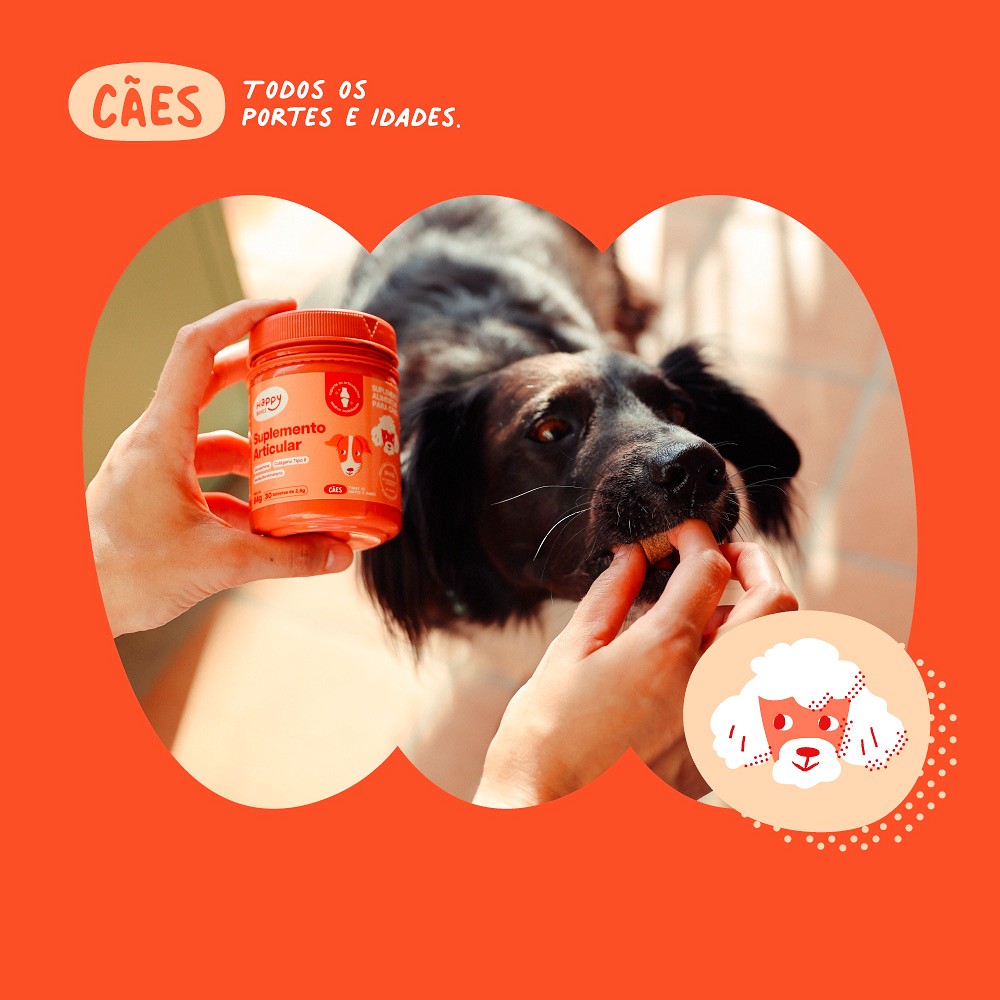 Suplemento Happy Bones Articular para Cães