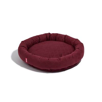 Cama Spike Velvet Redonda Vinho para Cães e Gatos G