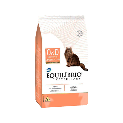 Ração Equilíbrio Veterinary Obesity & Diabetic para Gatos Adultos 0,5kg