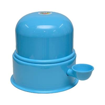 Bebedouro Vida Mansa Alumínio para Cães e Gatos Azul Bebê 1,4L
