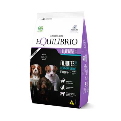 Ração Equilíbrio para Cães Filhotes de Porte Pequeno sabor Frango 7,5kg