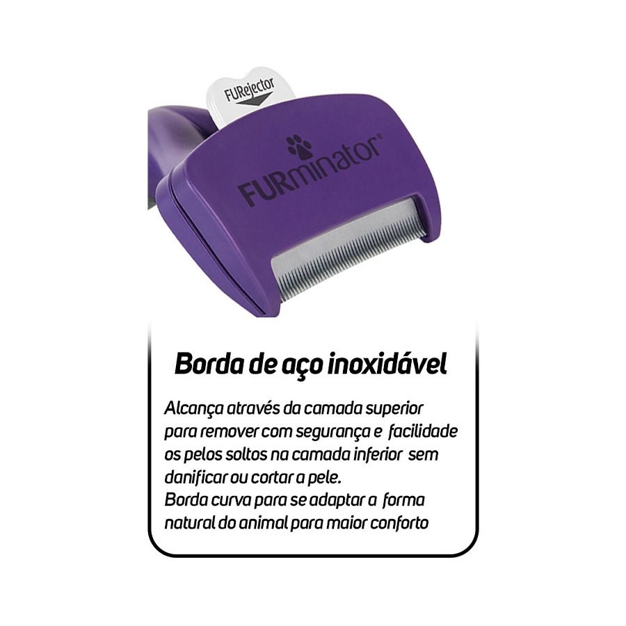 Escova New Furminator M/G para Gatos de Pelo Longo